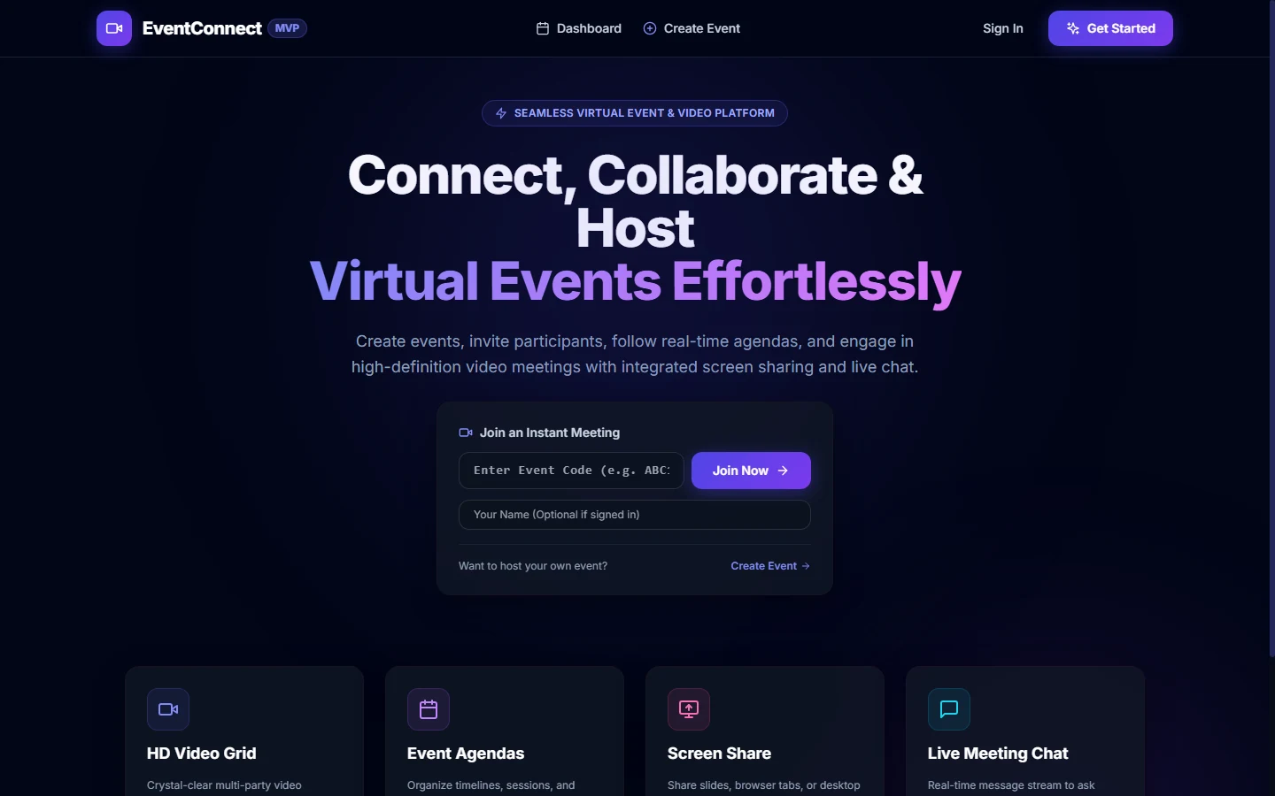 EventConnect - Multi-Party Video Conferencing & Virtual Events